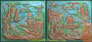 a精雕图扫描图古建童子妈祖出巡观音龙王朝拜天妃助阵鹤 人物