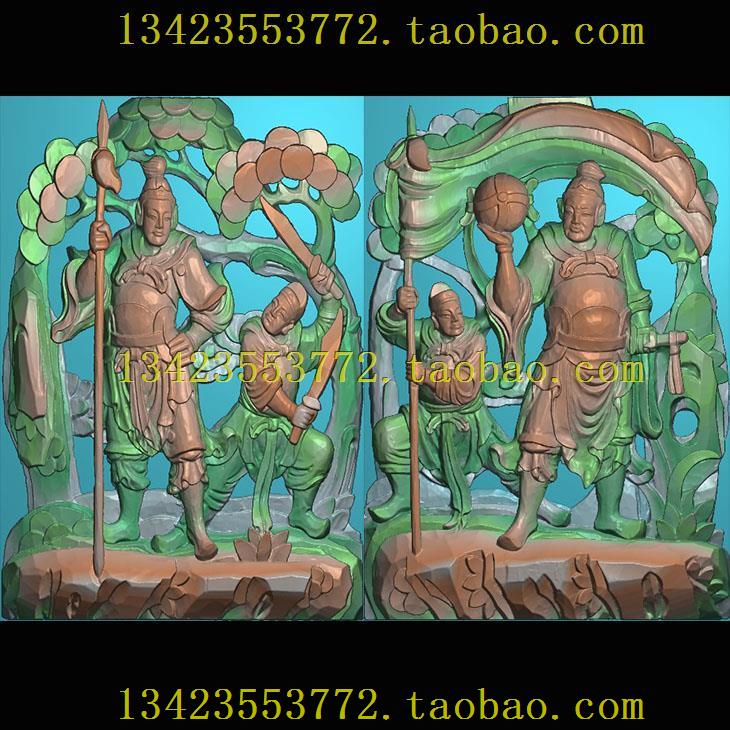 A精雕图灰度图扫描图深雕古建图新款人物祈求吉庆二48-63