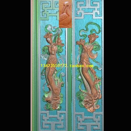 古建寺庙 仙女 古建图浮雕图扫描图精雕图新款竖图飞天仙女22-165