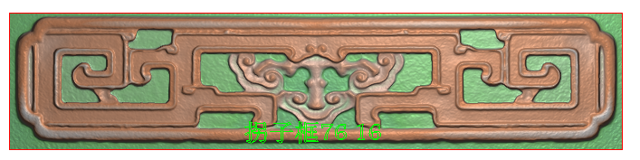 浮雕图扫描图精雕图灰度图新款拐子框草龙76-16古建寺庙