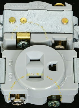 COOPER 817-2GY-BU 15A 125V 全新 美标插座 灰色 墨西哥产