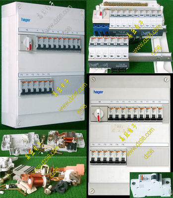 德国hager海格 明装交流电源配电箱 内装15只16A空气开关 断路器