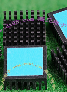 AAVID 15.3x15.3x6.5 64齿 带 导热垫 黑色 散热器 铝合金 散热片