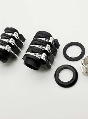 功放音响插座6.35mm麦克风舞台话筒插座CK-6.35-644-6P镀银口铜头