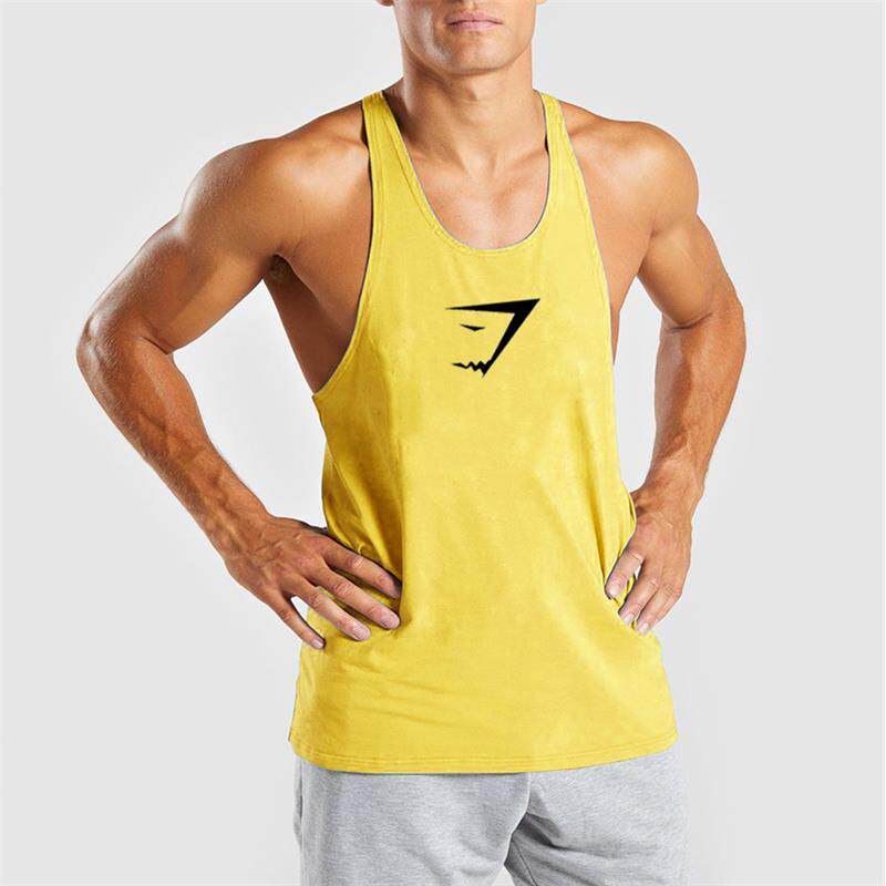 健身工字背心男士潮流跑步训练篮球器械修身休闲棉质运动无袖衣服