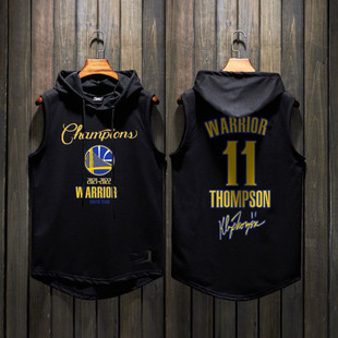 汤普森训练无袖男运动美式篮球投篮服欧文东契奇球衣t恤帽衫卫衣