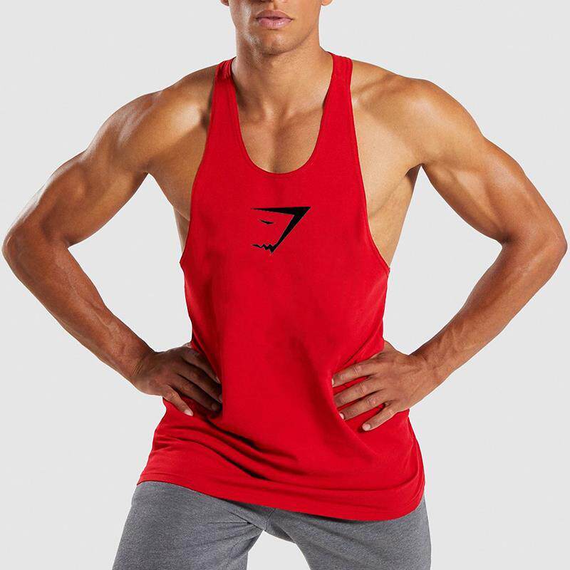 健身工字背心男士潮流跑步训练篮球器械修身休闲棉质运动无袖衣服