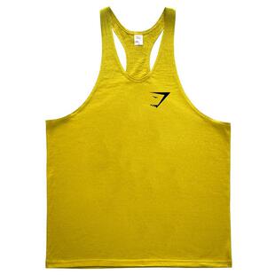 时尚夏季男士运动背心休闲潮流开深坎肩工字训练服棉健美男健身背