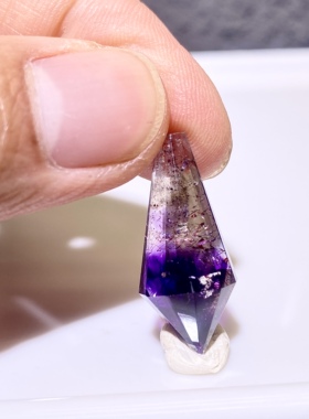 天然水晶 紫超七彼岸花灵摆吊坠 水晶挂件 毛衣链项链 一物一图