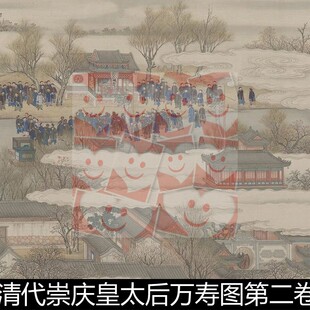 VCJ清代崇庆皇太后万寿图第二卷川至迎长非高清小图素材资料参考
