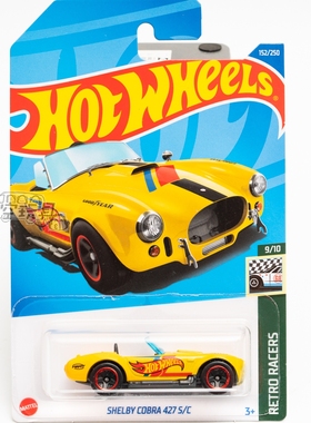 152号 SHELBY COBRA 427 S/C 福特谢尔比 黄色风火轮合金小跑车