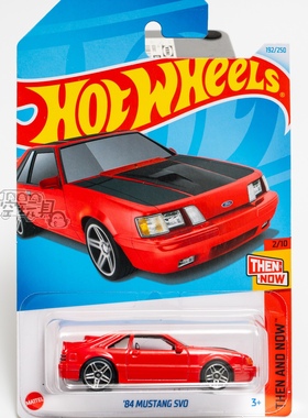 192号 '84 MUSTANG SVO 福特野马 红色 美泰风火轮合金小跑车