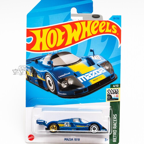 28号 MAZDA 787B 马自达 蓝色美泰风火轮合金小跑车