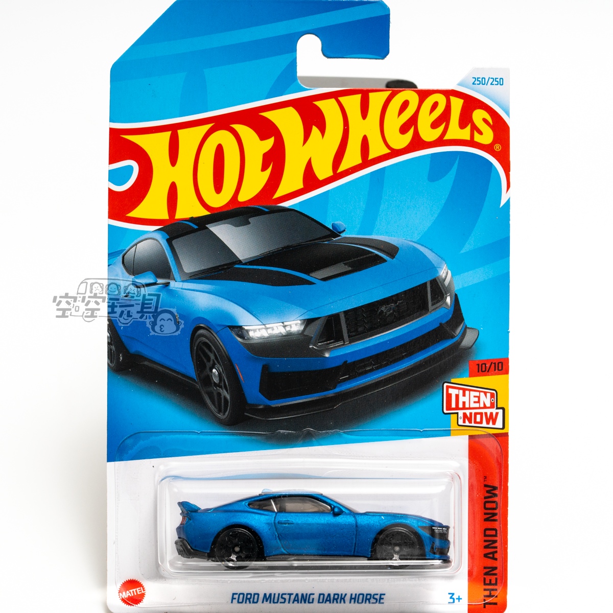 250号 福特野马  DARK HORSE 磨砂蓝色 风火轮合金小跑车