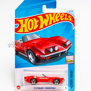 47号 '72 STINGRAY CONVERTIBLE 红色 美泰风火轮合金小跑车