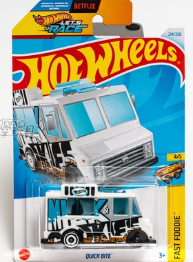 214号 QUICK BITE 白色 风火轮合金小跑车