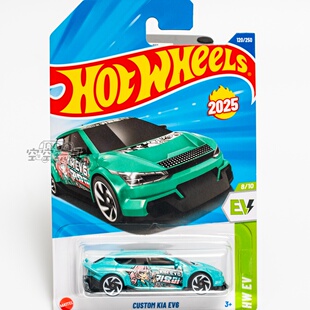 120号 CUSTOM KIA EV6 起亚 绿色 风火轮合金小跑车