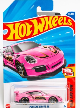 220号 PORSCHE 911 GT3 RS 保时捷 粉红色 风火轮合金小跑车