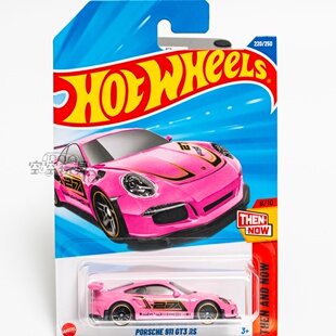 220号 PORSCHE 911 GT3 RS 保时捷 粉红色 风火轮合金小跑车