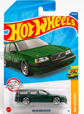 140号 VOLVO 850 ESTATE 沃尔沃 黑色 美泰风火轮合金小跑车