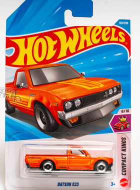 128号 DATSUN 620 达特桑 橙色 风火轮合金小跑车