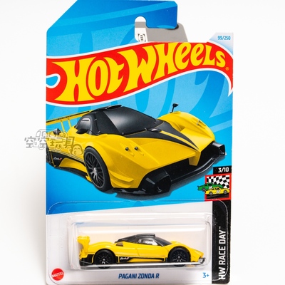 99号 PAGANI ZONDA R 帕加尼 黄色 美泰风火轮合金小跑车