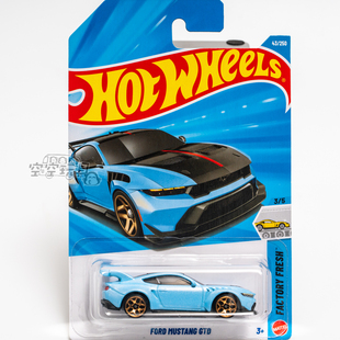 43号 FORD MUSTANG GTD 福特野马 蓝色 风火轮合金小跑车
