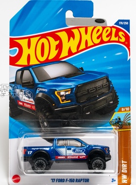 178号 '17 FORD F-150 RAPTOR 福特 蓝色 风火轮合金小跑车