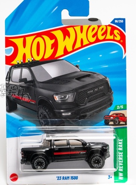96号 '23 RAM 1500 道奇公羊 黑色 风火轮合金小跑车