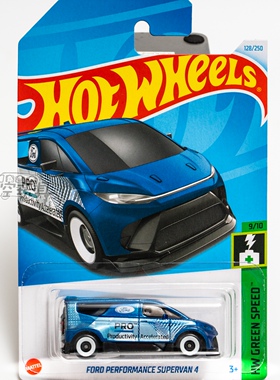 128号 FORD PERFORMANCE SUPERVAN 4 福特 蓝色 风火轮合金小跑车