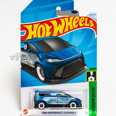 128号 FORD PERFORMANCE SUPERVAN 4 福特 蓝色 风火轮合金小跑车