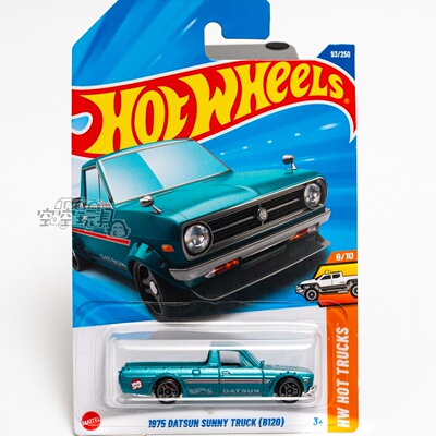 93号 1975 DATSUN SUNNY TRUCK(B120) 达特桑绿风火轮合金小跑车