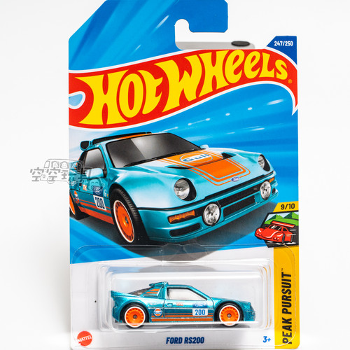 超宝247号 FORD RS200 福特 GULF天蓝色 风火轮 PEAK PURSUIT系列