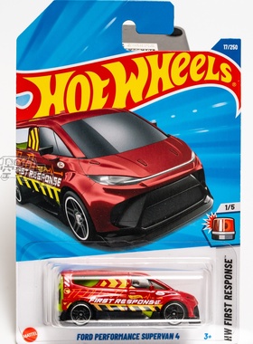 17号 福特PERFORMANCE SUPERVAN 4 普宝 红色 风火轮合金小跑车
