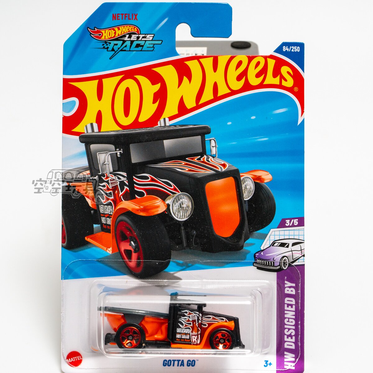 84号 GOTTA GO 马桶车 橙黑色 风火轮合金小跑车
