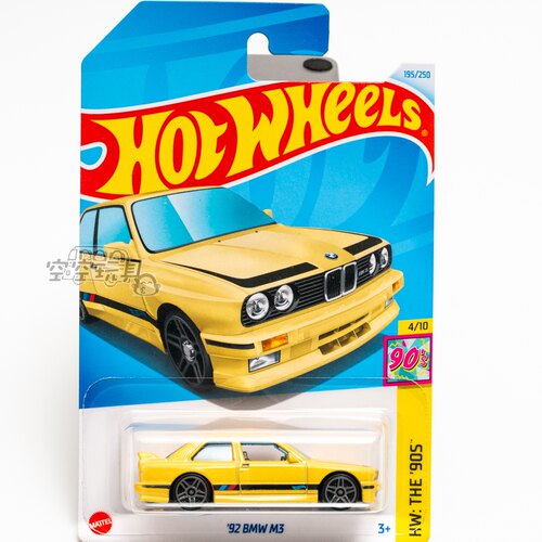 195号 '92 BMW M3 宝马 黄色 风火轮合金小跑车