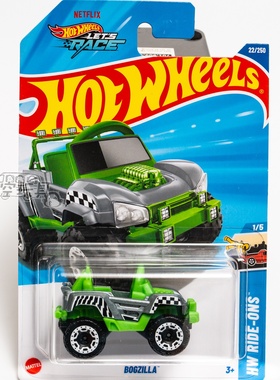 22号 BOGZILLA 绿色 风火轮合金小跑车
