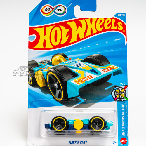 135号 FLIPPIN FAST 湖水绿色 风火轮合金小跑车