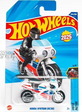 224号 HONDA VFR750R(RC30) 本田 白色 风火轮合金小跑车