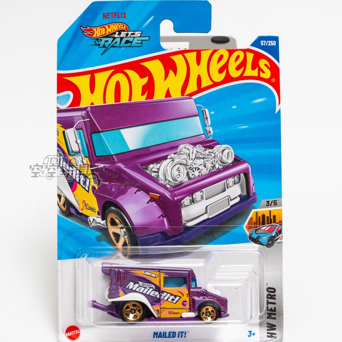 57号 MAILED IT! 普宝 紫色 风火轮合金小跑车