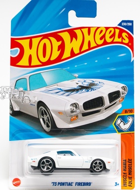 230号 '73 PONTIAC FIREBIRD 庞蒂克 白色 风火轮合金小跑车