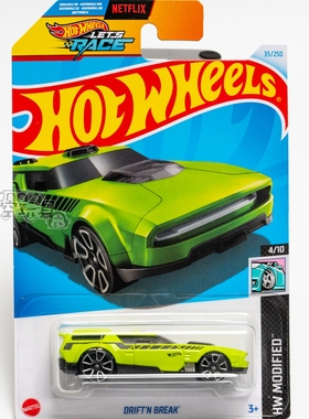 35号 DRIFT'N BREAK 绿色 美泰风火轮合金小跑车