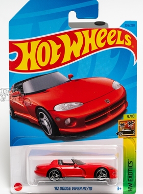 236号 '92 DODGE VIPER RT/10 道奇 红色 风火轮合金小跑车