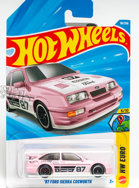 116号 '87 FORD SIERRA COSWORTH 福特 粉红色 风火轮合金小跑车