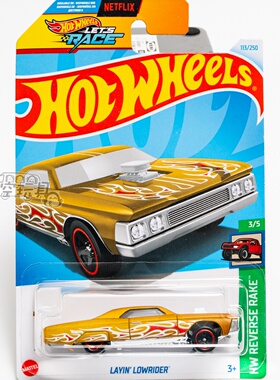 113号 LAYIN' LOWRIDER 磨砂金色 美泰风火轮合金小跑车