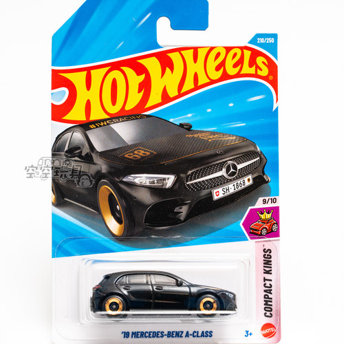 210号 '19 MERCEDES-BENZ A-CLASS 奔驰 黑色 风火轮合金小跑车