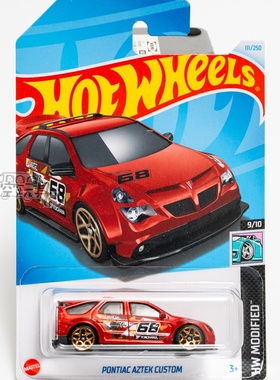 111号 PONTIAC AZTEK CUSTOM 庞蒂克 红色 美泰风火轮合金小跑车
