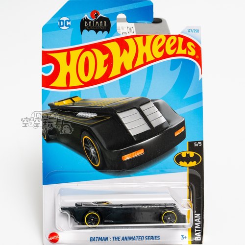 177号 BATMAN：THE ANIMATED SERIES 蝙蝠侠黑色风火轮合金小跑车