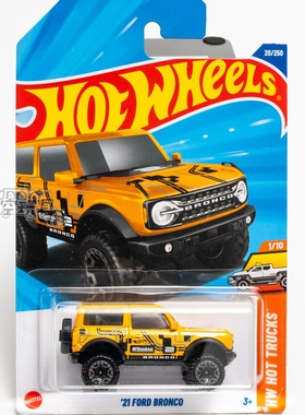 20号 '21 FORD BRONCO 福特 烈马 黄色 风火轮合金小跑车