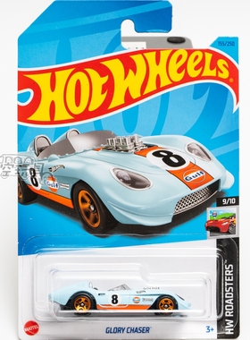 155号 GLORY CHASER 天蓝色GULF 美泰风火轮合金小跑车